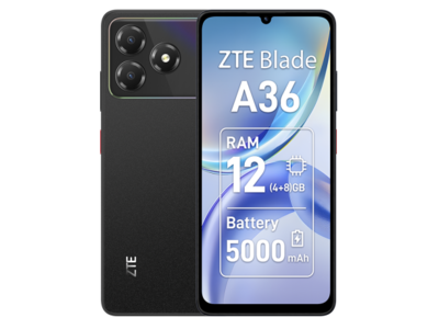 TELEFONO MOVIL ZTE BLADE A36 4+8+64GB NEBULA BLACK 6,7" ANDROID